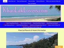 Tablet Screenshot of khaolaklovers.com